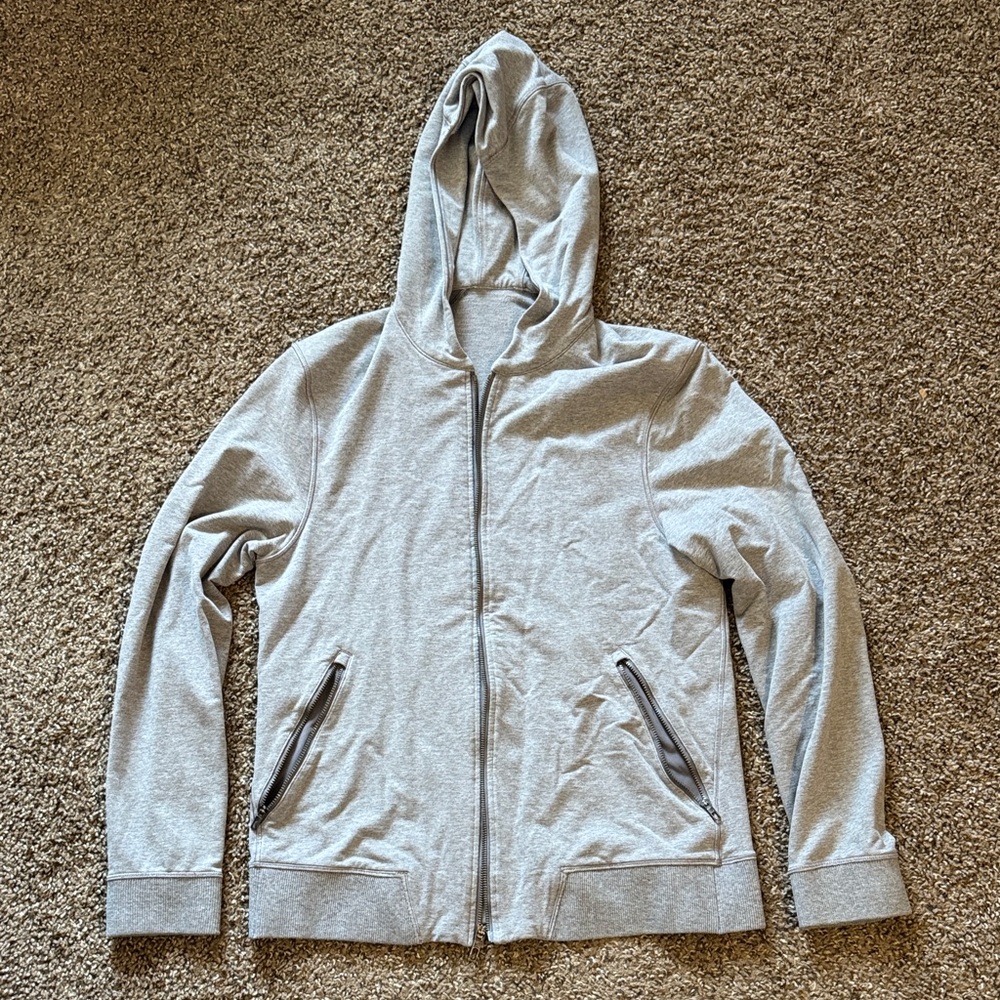 Lululemon Men’s Gray Zip-Up Hoodie Medium
